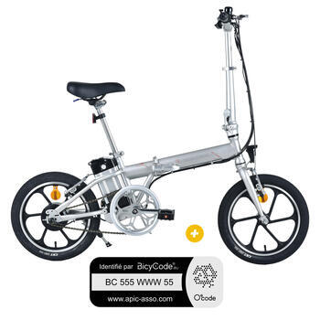 Pack  Vélo à assistance électrique pliant 16'' Key Largo + Marquage BicyCode