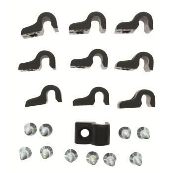 Cavaliers de fixation + vis pour filet de protection