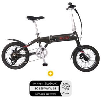Pack  Vélo à assistance électrique pliant Key West 16'' + Marquage BicyCode