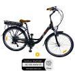 Vélo électrique CITY ROAD 26'' : Pack Vélo électrique CITY ROAD 26'' Noir, 13AH + Marquage BicyCode Eza
