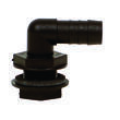 Raccord coudé de réservoir : pour tuyau diam. 20mm Lilie