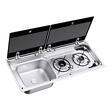 Plan de cuisson compact 2 feux : Evier à gauche Dometic