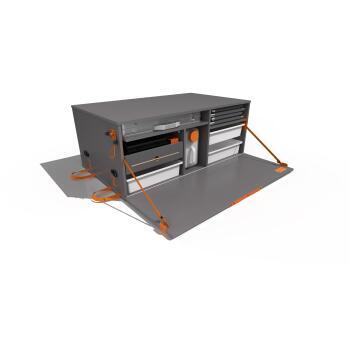 Malle arrière Bebox gris uni sans couchage