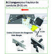 Entretoises métalliques pour suspension châssis X250 : Pour référence 030305 Longues Dunlop