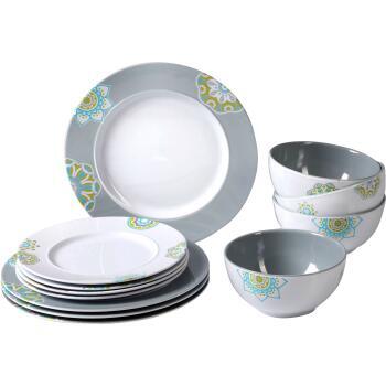 Pack vaisselle mélamine Sandhya 12 pièces