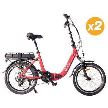 Pack 2 Vélos à assistance électrique Confort 20'' Rouge 13Ah