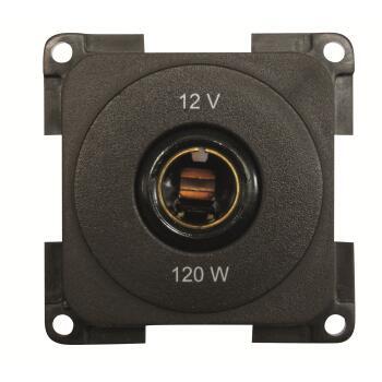 Prise 12 Volts diamètre 12 mm : marron