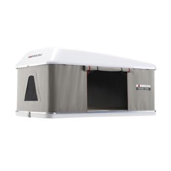 Tente de toit Maggiolina Grand Tour : Medium coloris gris clair coque blanche