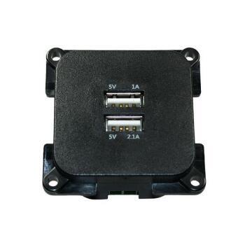 Prise de charge USB avec USB-A et USB-C noir