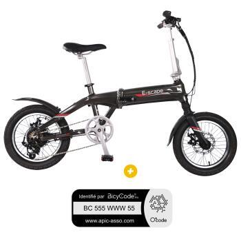 Pack Vélo à assistance électrique pliant 16 Pouces Key West + Marquage BicyCode