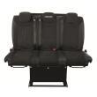 Banquette-lit coulissante ISOFIX revêtement noir/noir : 3 passagers -150 cm - base basse Mobiframe