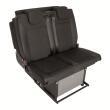 Banquette-lit coulissante ISOFIX revêtement noir/noir : 2 passagers -100 cm - base basse Mobiframe