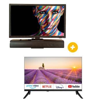 Pack Smart TV Android TV Officiel 24 Pouces + Barre de son