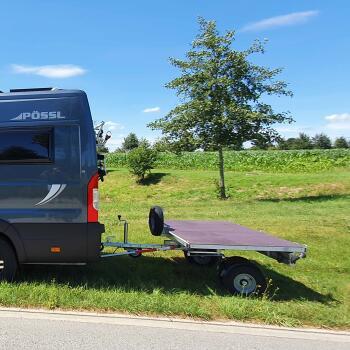 Remorque Plateau transversale CCP5 à roues pivotantes