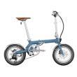 Vélo à assistance électrique pliant 16'' Morning Origins : Bleu Satin Edition Vintage Eovolt