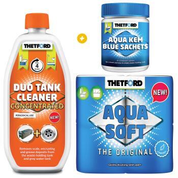 Pack Aqua Kem + Aqua soft + Duo tank