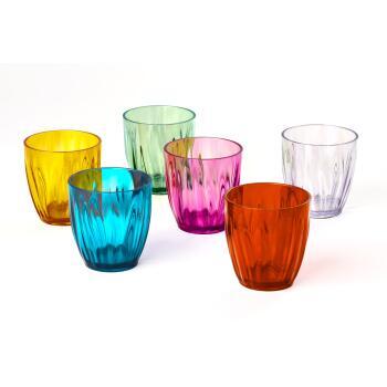 Set de six verres Aqua multicolores