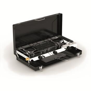 Réchaud à gaz 2 feux avec grill/toaster