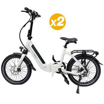 2 Vélos à assistance électrique pliant Jazzy Blanc 14Ah