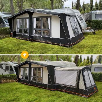 Auvent complet gonflable MALIA AIR Profondeur 240 Taille 16 + Annexe pour auvent gonflable de caravane Malia Air
