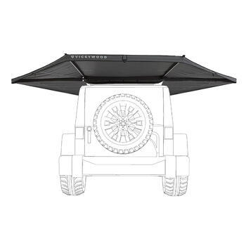 Store leaf : Arrière 180° 150 cm gris