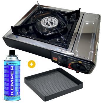 Réchaud à gaz + Grill + Cartouche de gaz