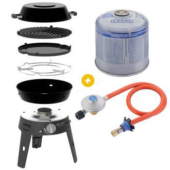 Barbecue à gaz 30mbar + Cartouche de gaz + Détendeur EN417 30mbar