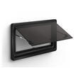 Baie double vitrage acrylique S10 à projection : 1450 x 600 avec encadrement noir Dometic