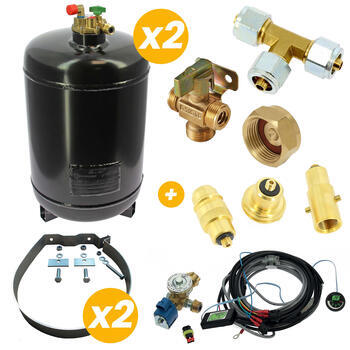 Pack BOREL double H30L + Sangle + Kit adaptateurs + Electrovanne + Niveau à distance + Raccord T + Inverseur