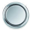 Bouton et rosace en nickele brillant : Epaisseur de 13 mm Decmo