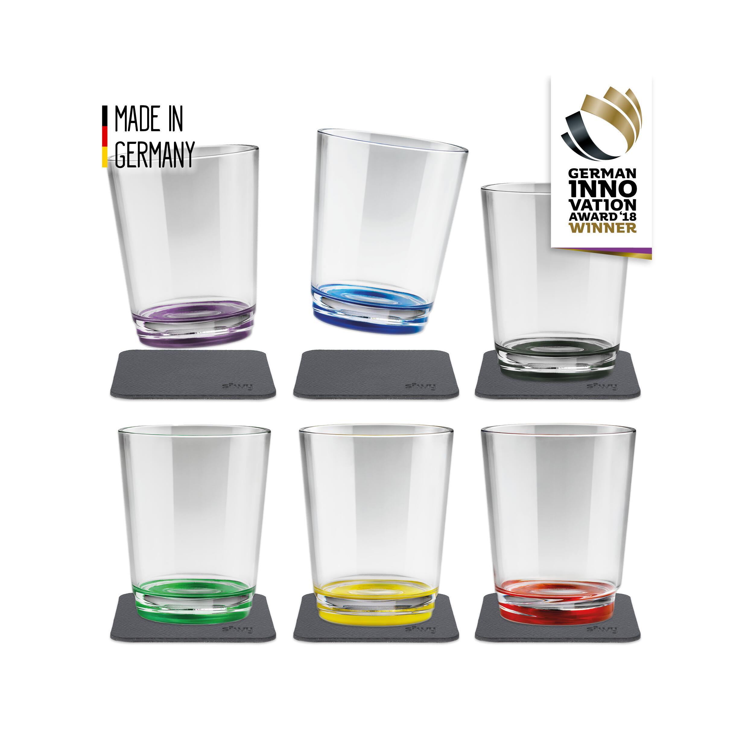 Lot de 6 verres à eau aimantés