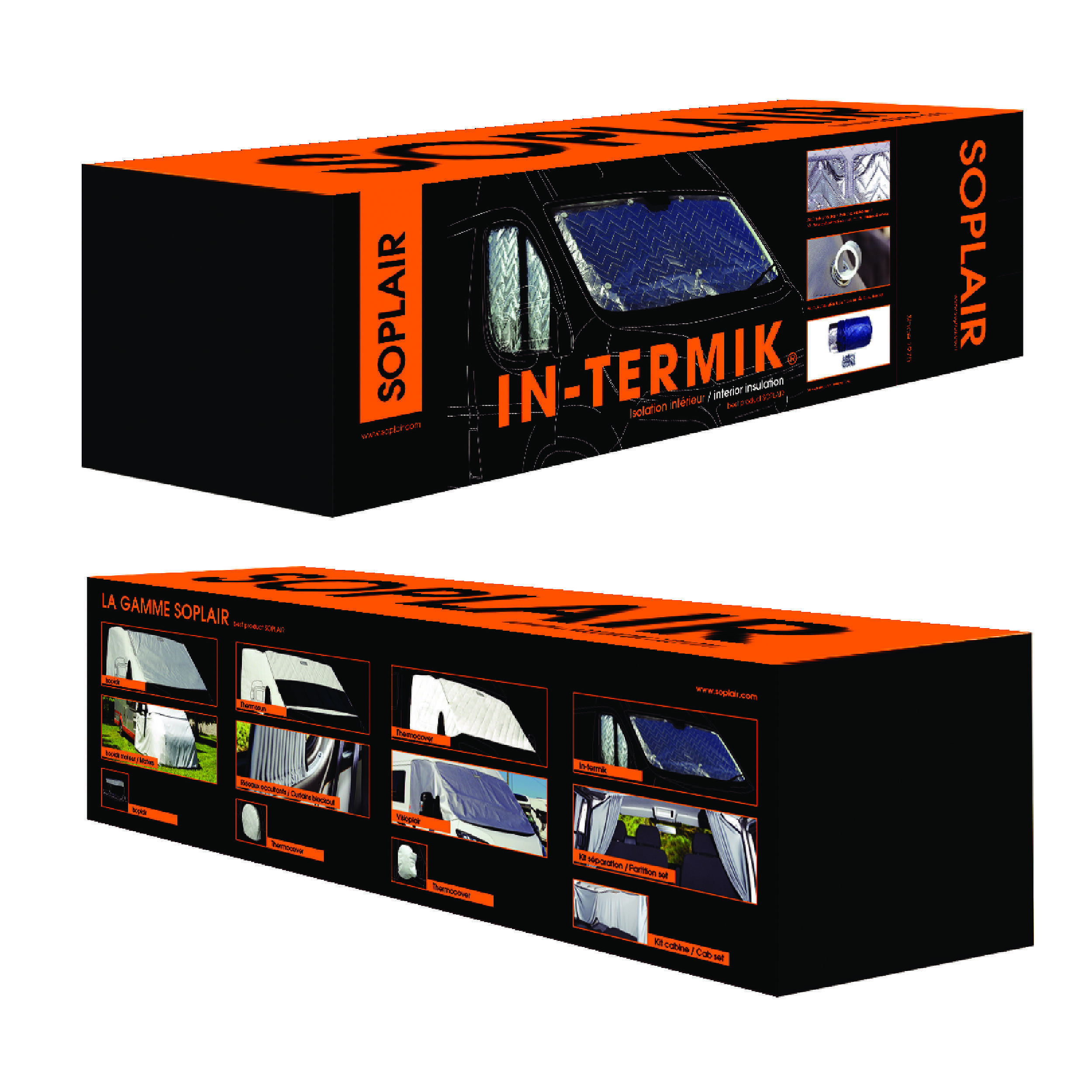 Protection intérieure IN-TERMIK - cabine 3 Pièces (2 vitres avant + pare-brise)