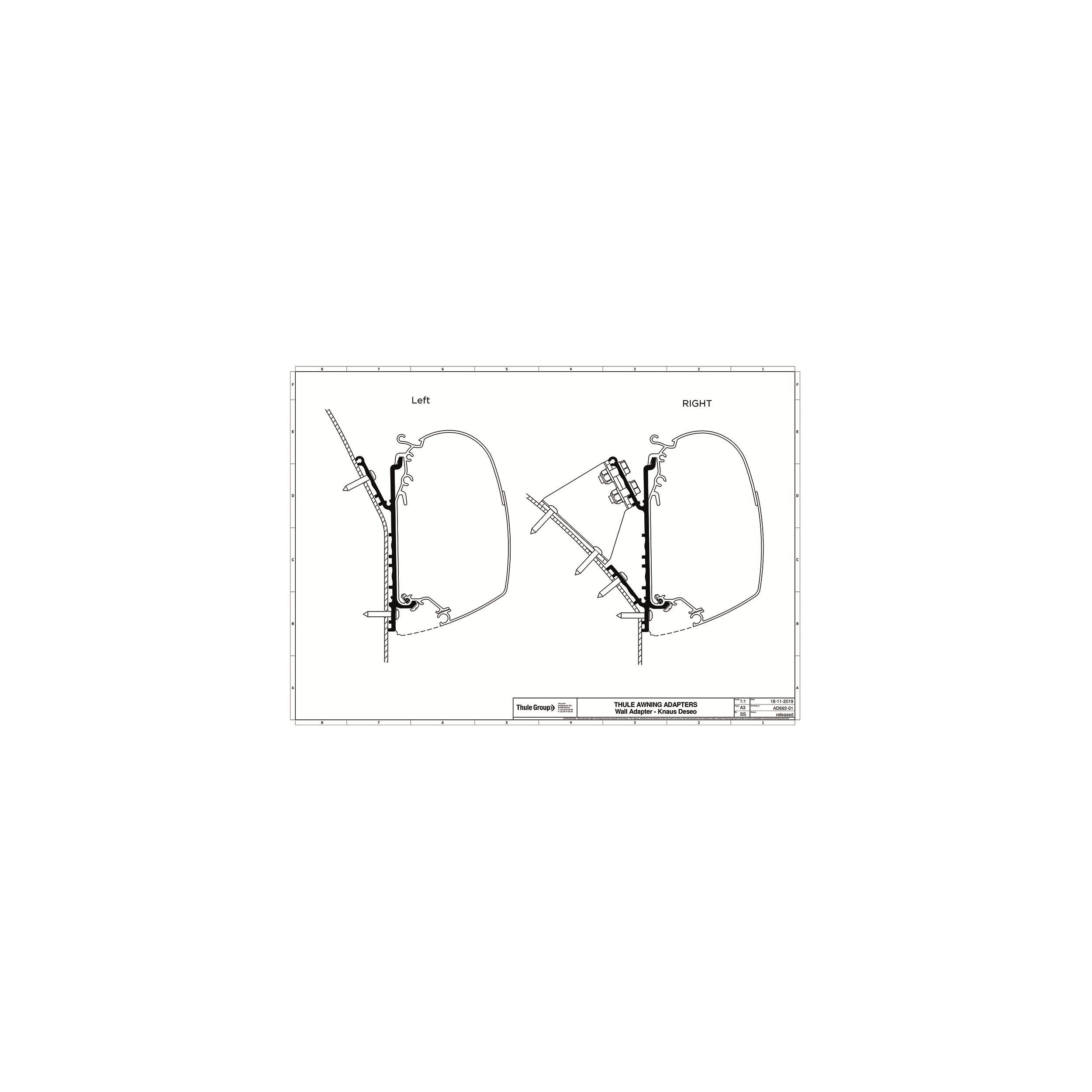 Adaptateur pour stores Knauss après 2019 - 3,50 m