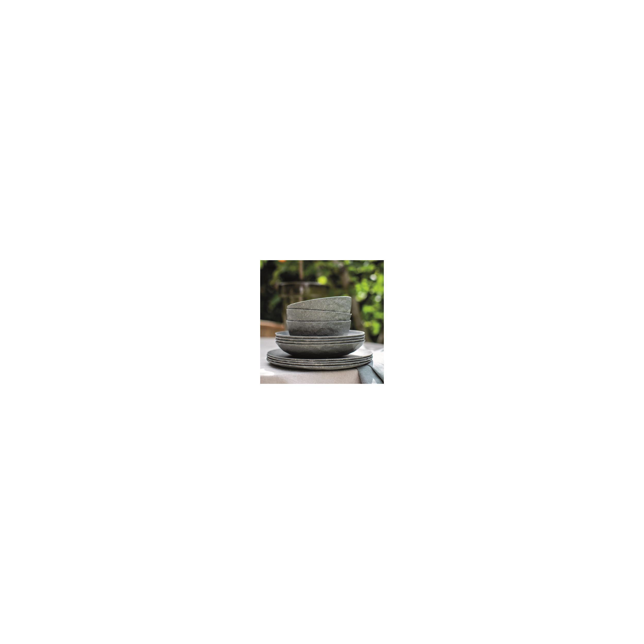 Lot de 4 assiettes creuses CLUB : Coloris gris