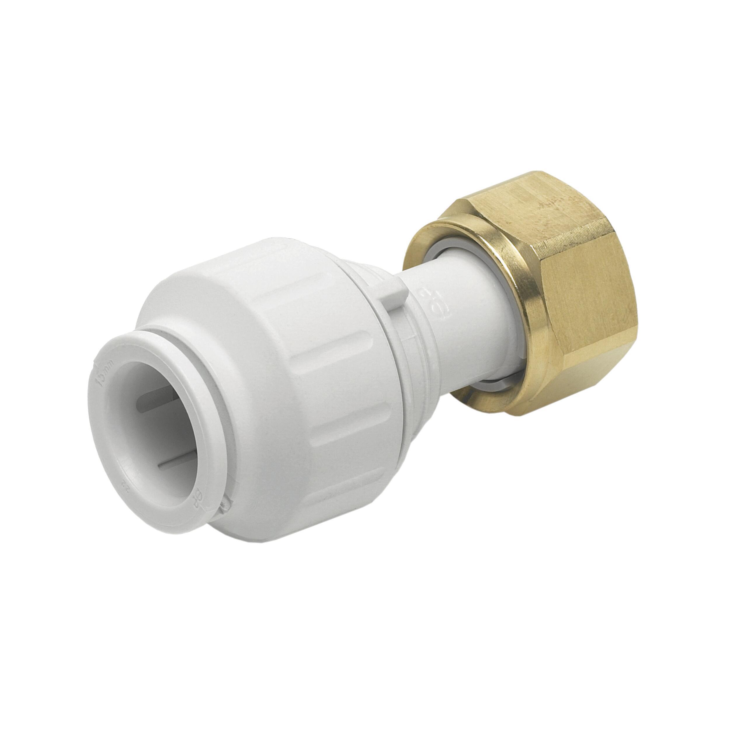 Union femelle fond plat ecrou laiton