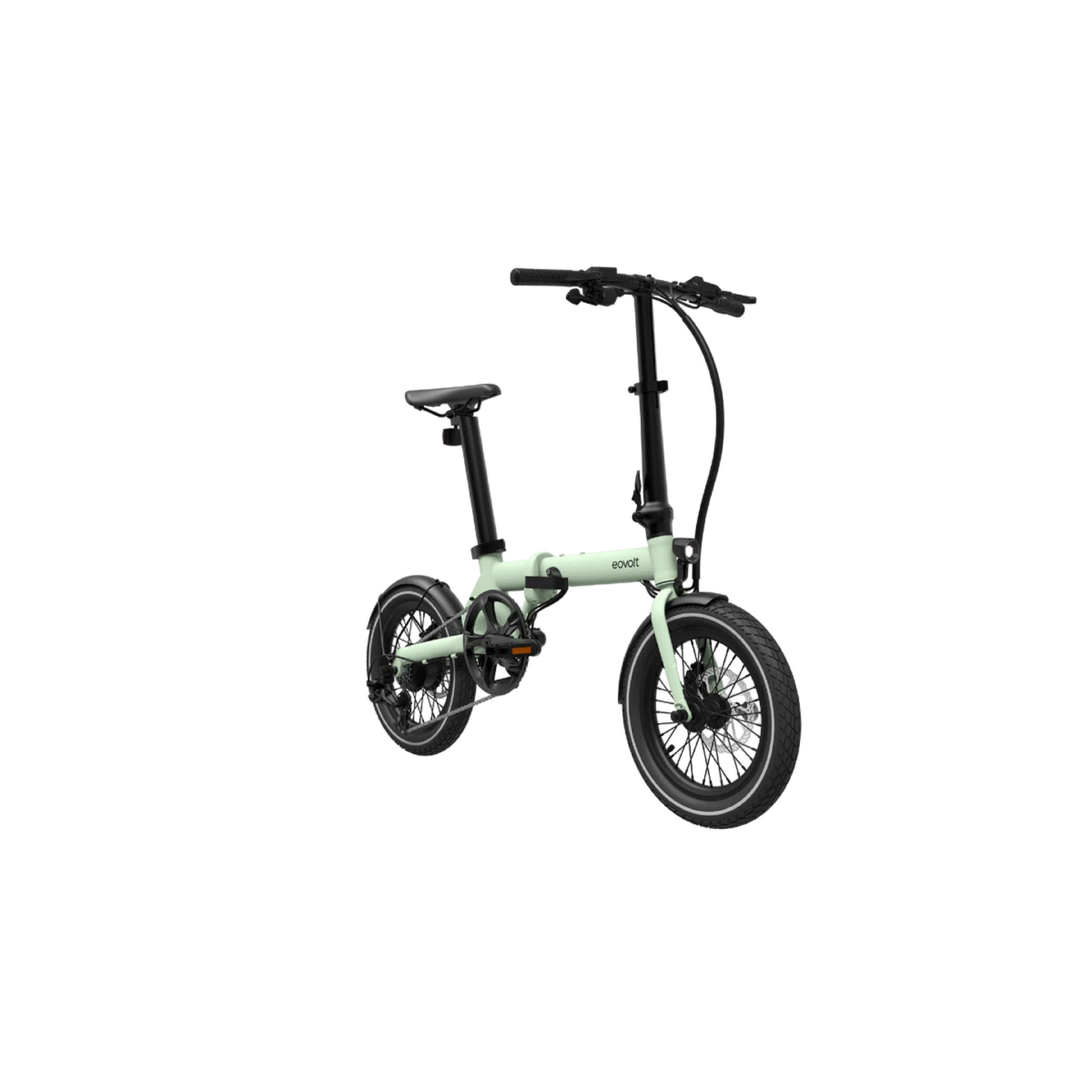Vélo à assistance électrique pliant 16'' Morning Origins : Vert Sauge