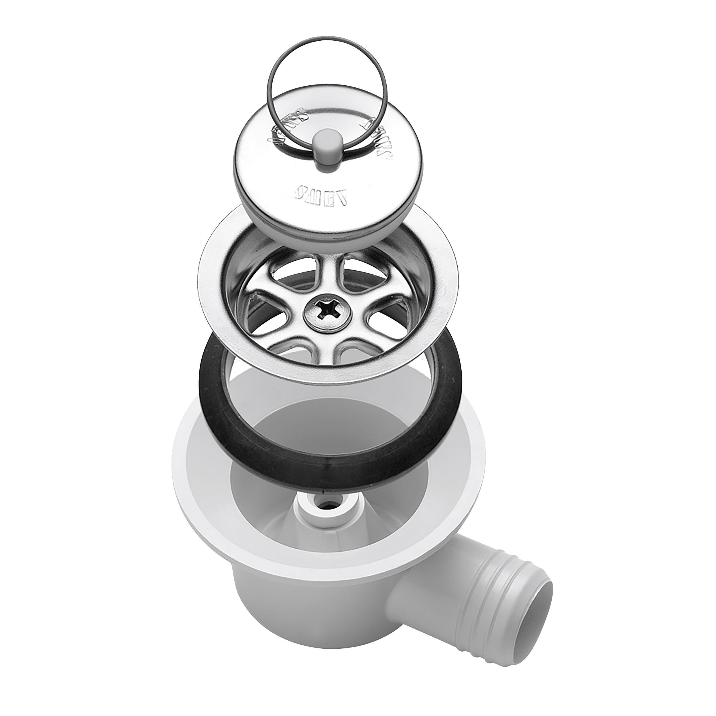 Siphon avec raccord d’évacuation coudé