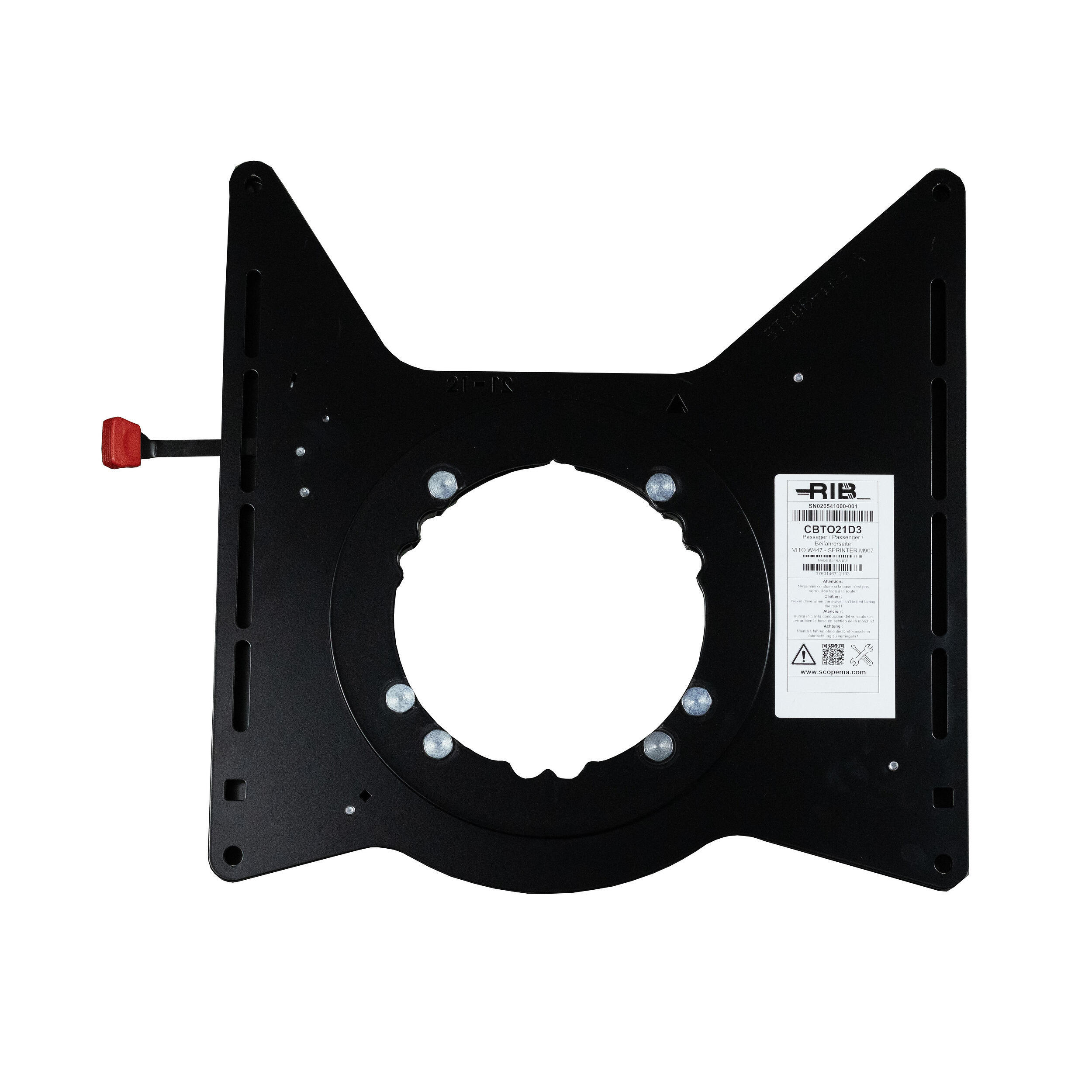 Embase pivotante homologuée V3 Vito W447>2015 ET Sprinter M907/910>2019
